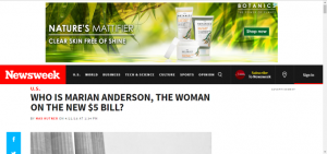 Newsweek Marian Anderson Article
